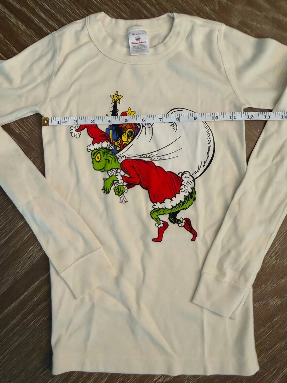 Hannah Anderson Kids Cream Grinch Christmas Pajama Set - Long Sleeve Top & Pants